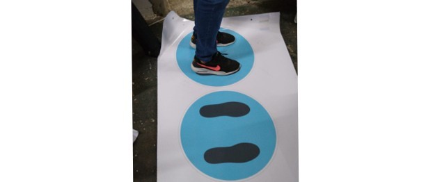 Adhesivos para pisos COVID-19 CABA