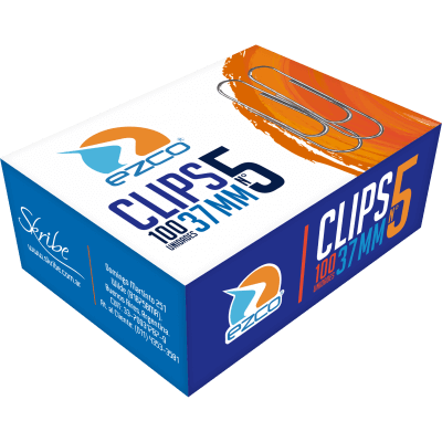 Clips Ezco Niquelado 37mm N°5 X100u