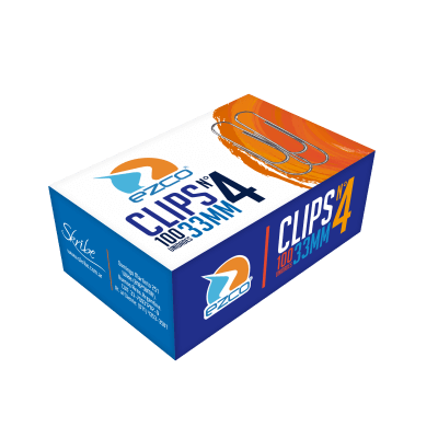 Clips Ezco Niquelado 33mm N°4 X100u