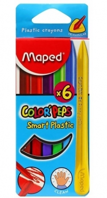 Crayones Maped x6 Plasticas