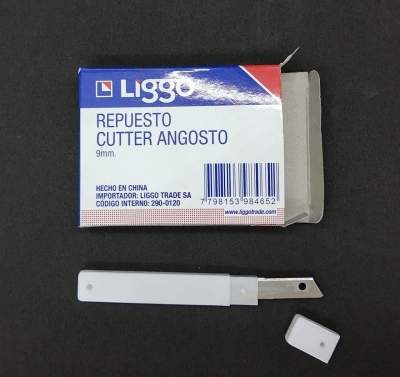 REPUESTO CUTTER LIGGO 9MM X10 u