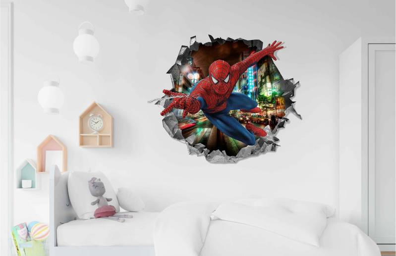 Vinilo impreso efecto 3D Spiderman - 60x60cm - MODELO: 3D_0006
