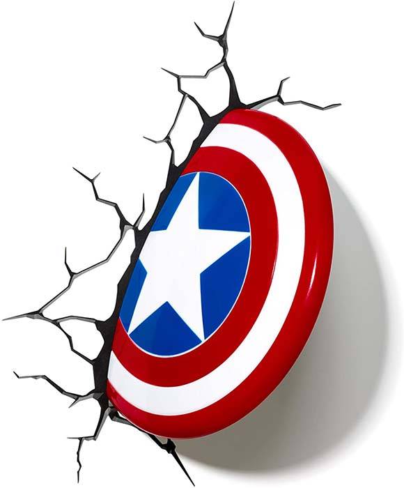 Vinilo impreso efecto 3D Capitán América - 80x80cm - MODELO: 3D_0012