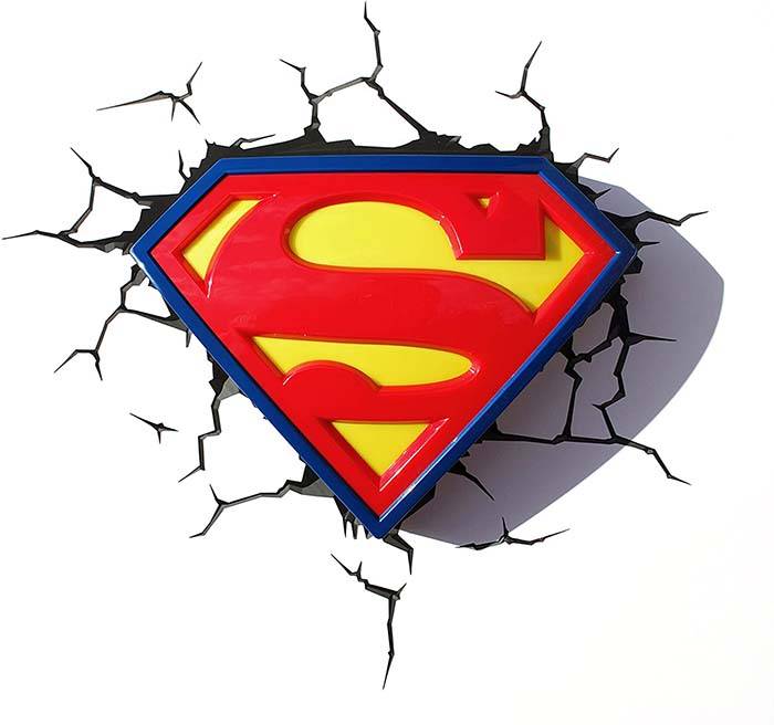Vinilo impreso efecto 3D Superman - 100x100cm - MODELO: 3D_0016