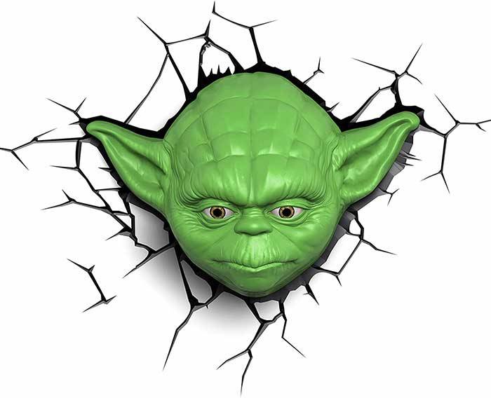 Vinilo impreso efecto 3D Yoda - 100x100cm - MODELO: 3D_0024