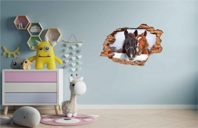 Vinilo impreso efecto 3D caballo juguetes chico -  60x60cm - MODELO: 3D_0046