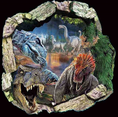 Vinilo impreso efecto 3D Dinosaurios - 100x100cm - MODELO: 3D_0065