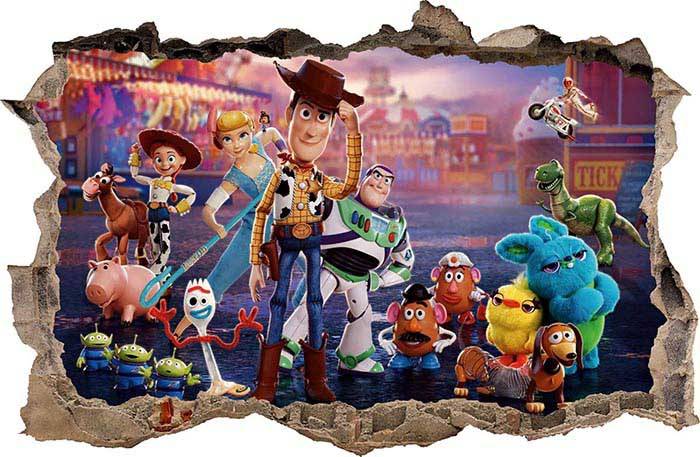 Vinilo impreso efecto 3D Toy Story - 80x80cm - MODELO: 3D_0075