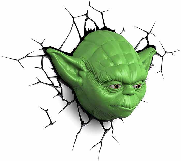 Vinilo impreso efecto 3D Yoda - 80x80cm - MODELO: 3D_0111