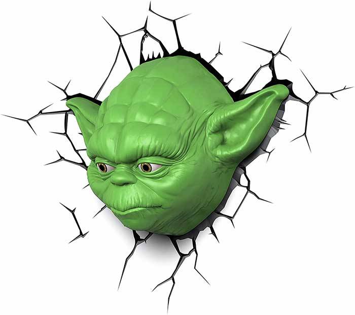Vinilo impreso efecto 3D Yoda - 80x80cm - MODELO: 3D_0113