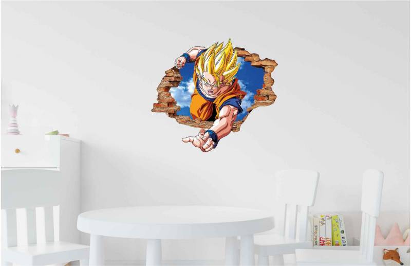 Vinilo impreso efecto 3D - 60x60cm Goku - MODELO: 3D_0099