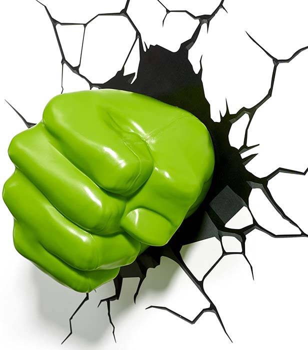Vinilo impreso efecto 3D Hulk - 80x80cm - MODELO: 3D_0117
