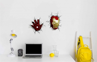 Vinilo impreso efecto 3D Iron Man - 60x60cm - MODELO: 3D_0126