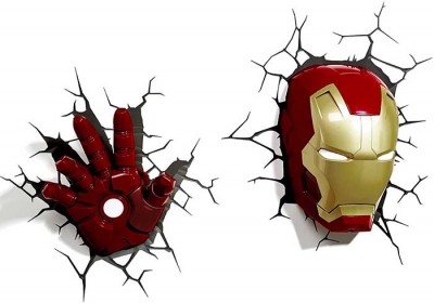 Vinilo impreso efecto 3D Iron Man - 80x80cm - MODELO: 3D_0126