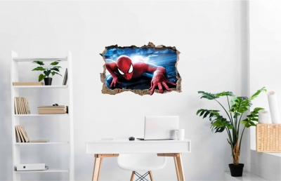 Vinilo impreso efecto 3D Spiderman - 60x60cm - MODELO: 3D_0145