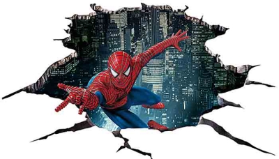 Vinilo impreso efecto 3D Spiderman - 100x100cm - MODELO: 3D_0150