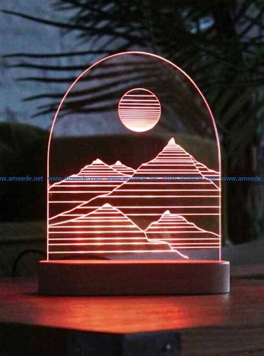 Lámpara de Paisaje LED 3D - MOD: Led_00004