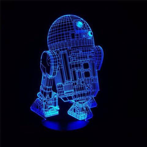 Lámpara Star Wars - R2d2 LED 3D - MOD: Led_00006