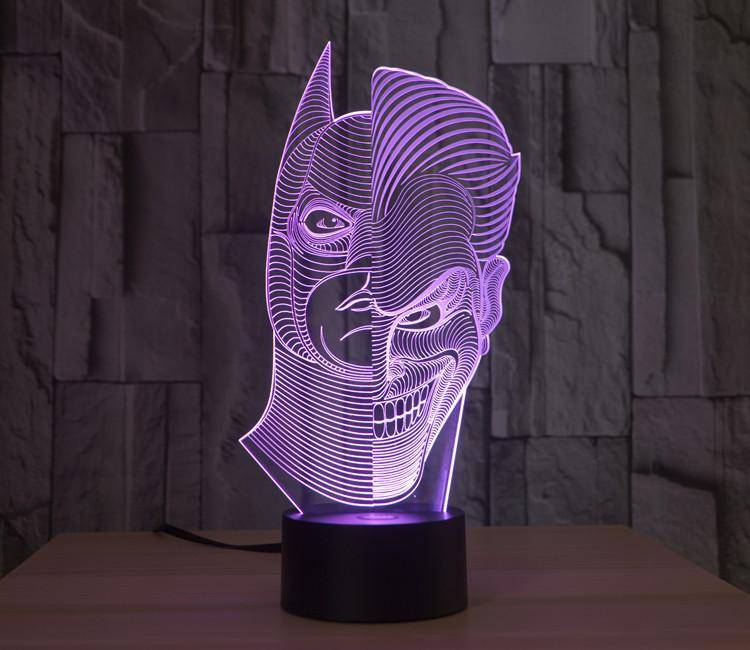Lámpara de Batman y Guasón/Joker LED 3D - MOD: Led_00009