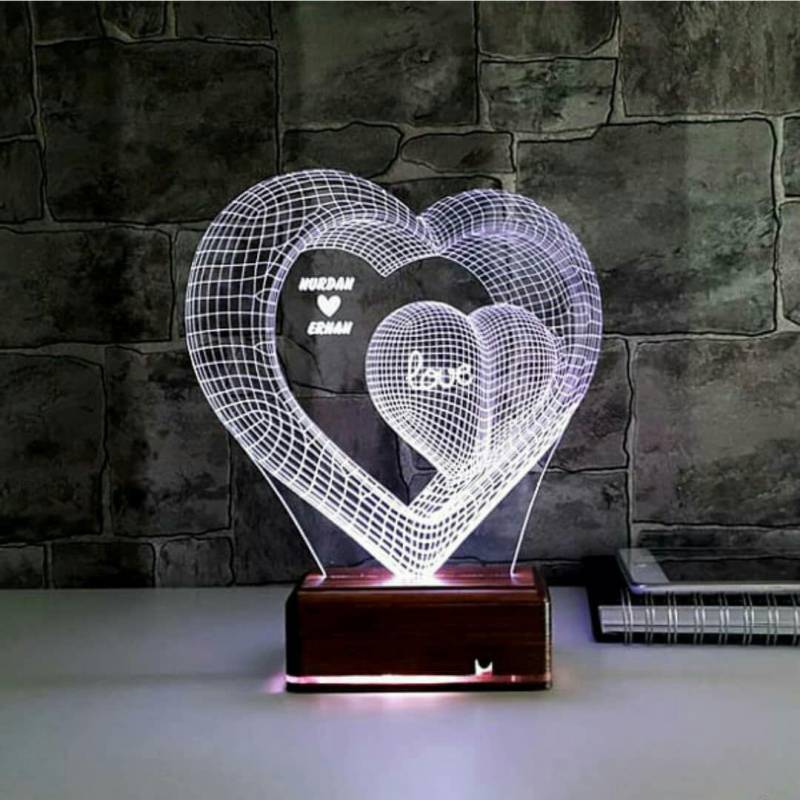 Lámpara de corazón/amor LED 3D - MOD: Led_00014