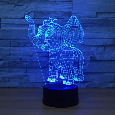Lámpara de Elefante LED 3D - MOD: Led_00019