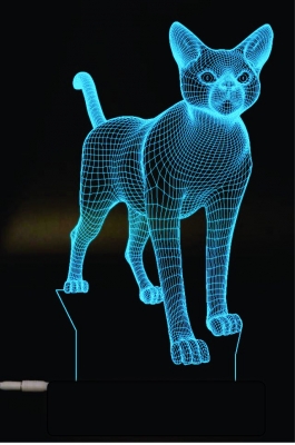 Lámpara de Gato LED 3D - MOD: Led_00022