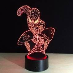 Lámpara de Spiderman / Hombre Araña LED 3D - MOD: Led_00025