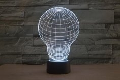 Lámpara en forma de Foco  LED 3D - MOD: Led_00031