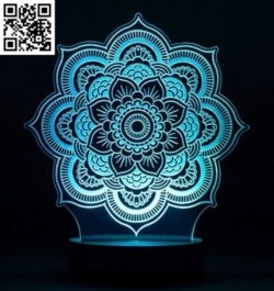 Lámpara de Mándala LED 3D - MOD: Led_00033
