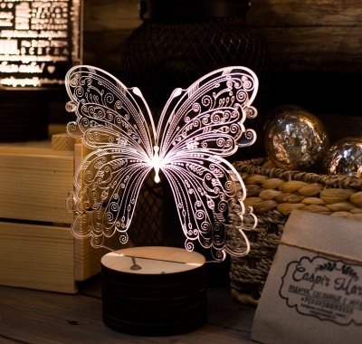 Lámpara de Mariposa LED 3D - MOD: Led_00035