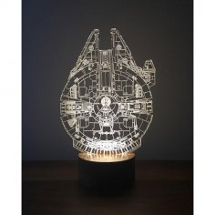 Lámpara de HALCON MILENARIO - Star Wars LED 3D - MOD: Led_00036