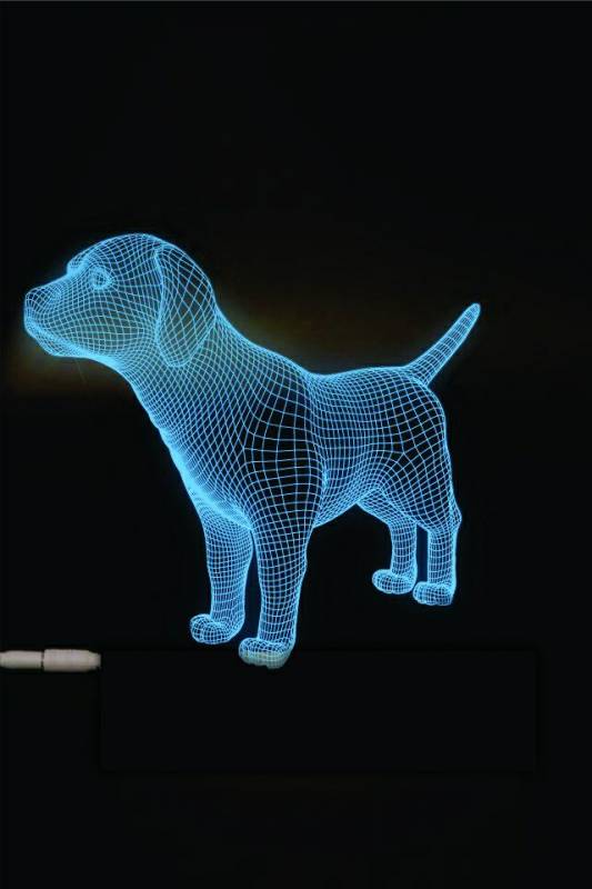 Lámpara de Perro LED 3D - MOD: Led_00042