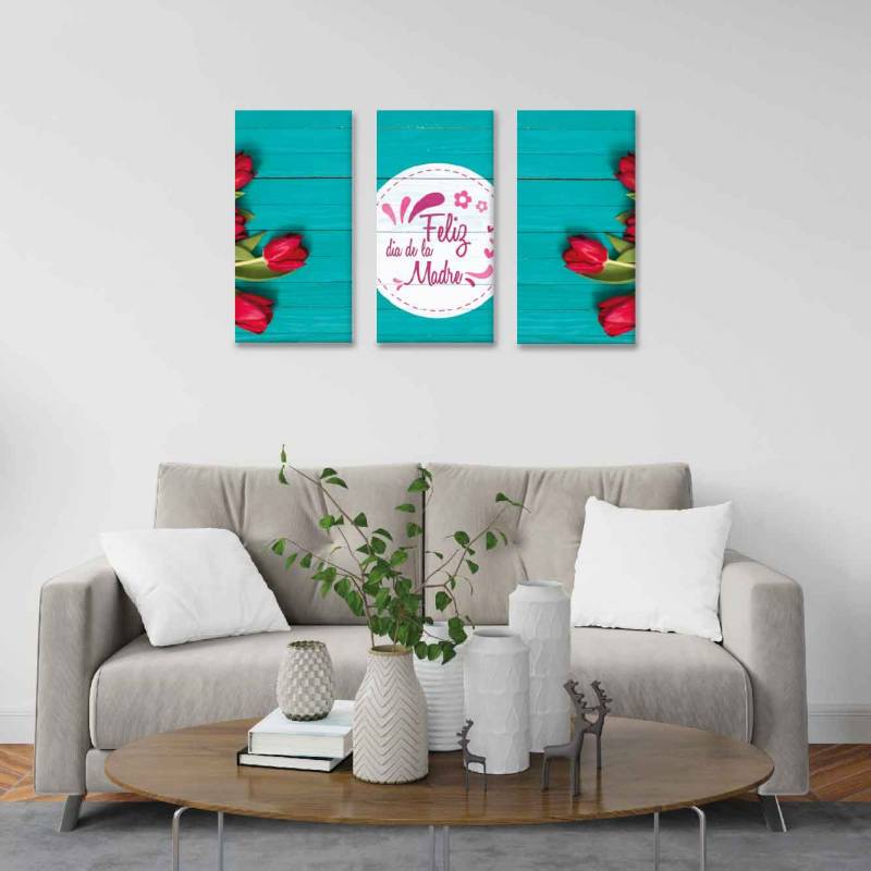 Tulipanes - 3 módulos - 90 x 60cm - Modelo: CDM_011