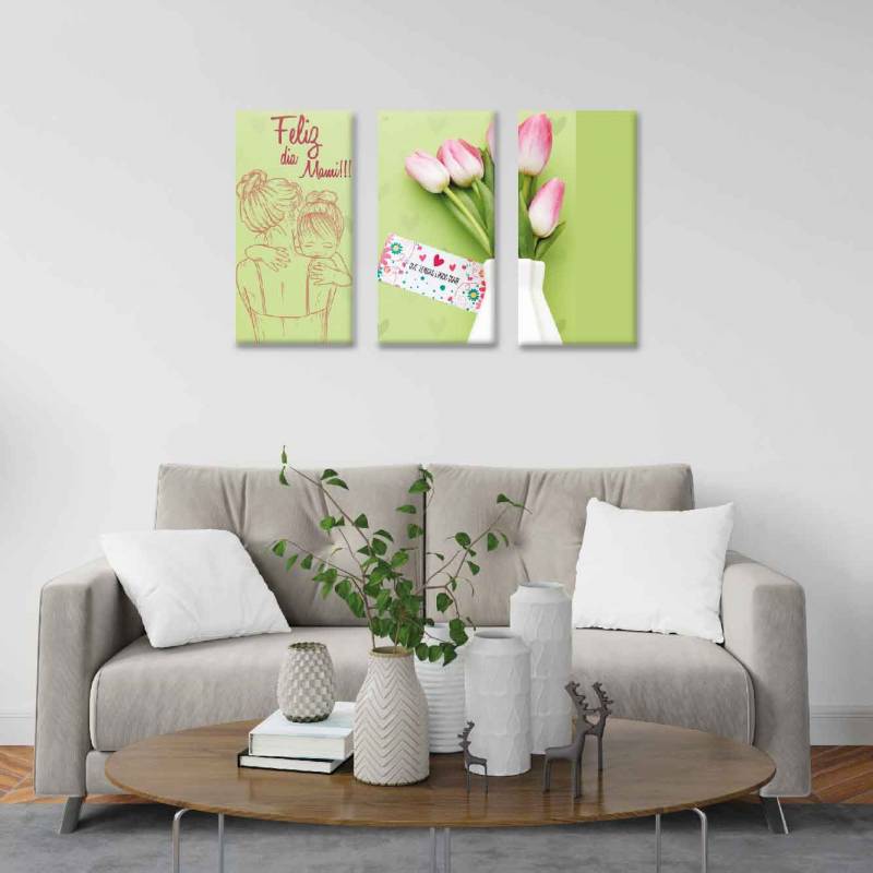 Tulipanes - 3 módulos - 90 x 60cm - Modelo: CDM_012