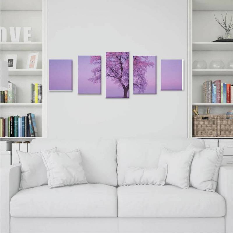 Árbol de la vida violeta - 5 módulos - 100 x 60cm - Modelo: CAR_015
